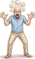 Drawing of Scott with his mind blown